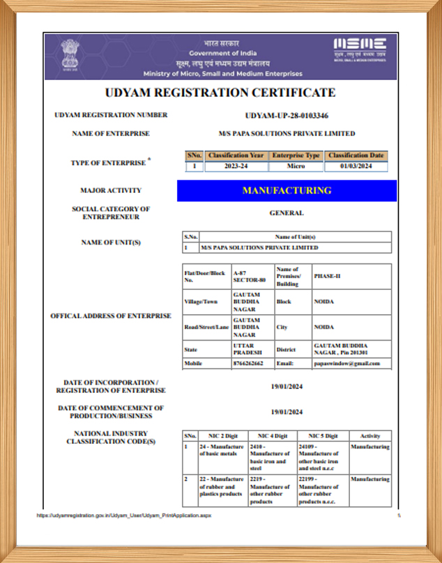 Certifications